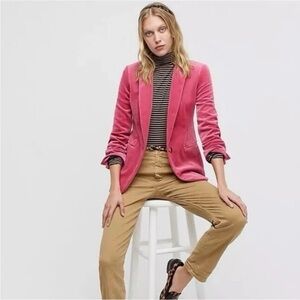 J. Crew Parke Women's Pink Velvet Blazer